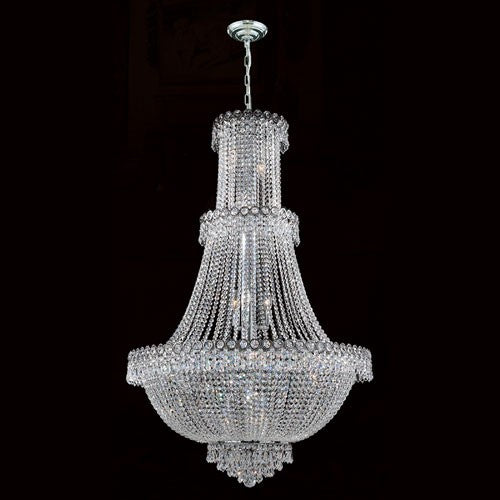 17-Light Chrome Finish with Clear-Crystals Chandelier - Image 1