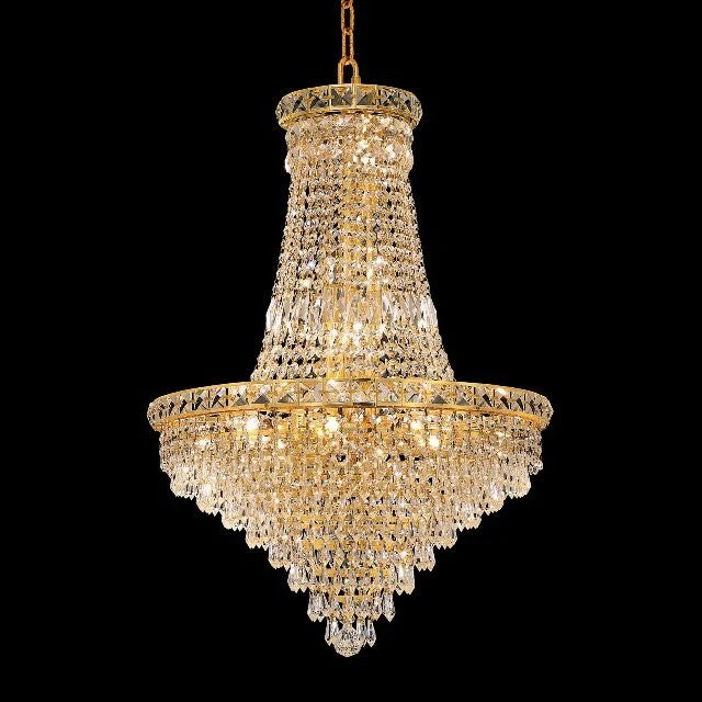 Gold plated 8 Light crystal Chandelier - Image 1