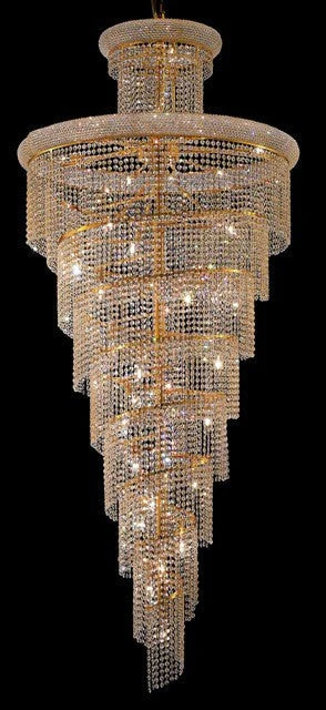 32 Light Spiral Crystal Chandelier gold plated - Image 1