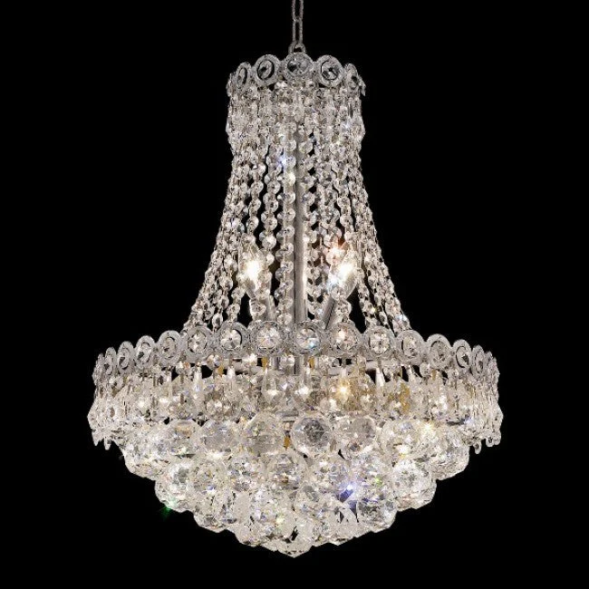 6 Lights crystal chandeliers in chrome finish - Image 1