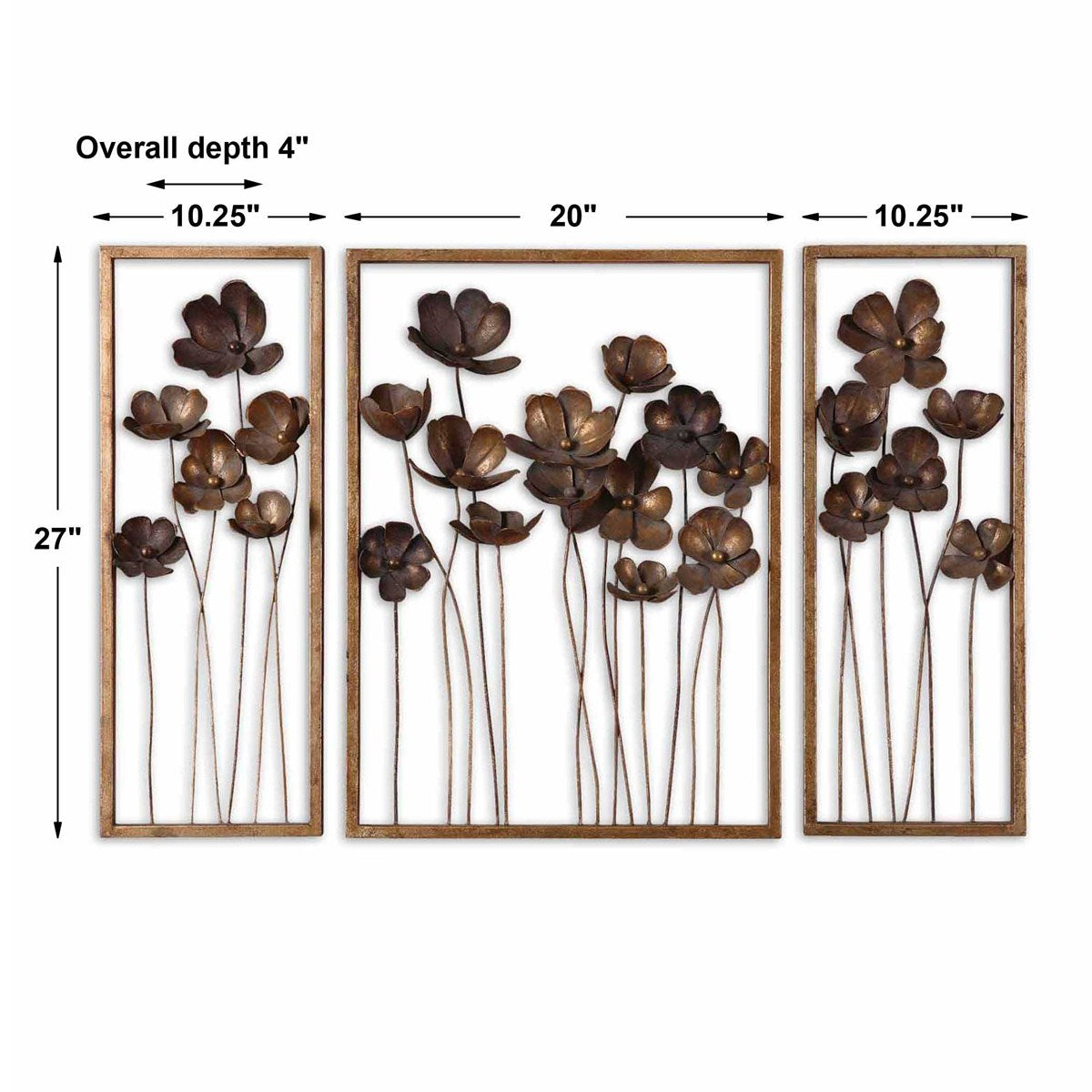 Uttermost Metal Tulips Set of 3 Wall Decor - Image 3