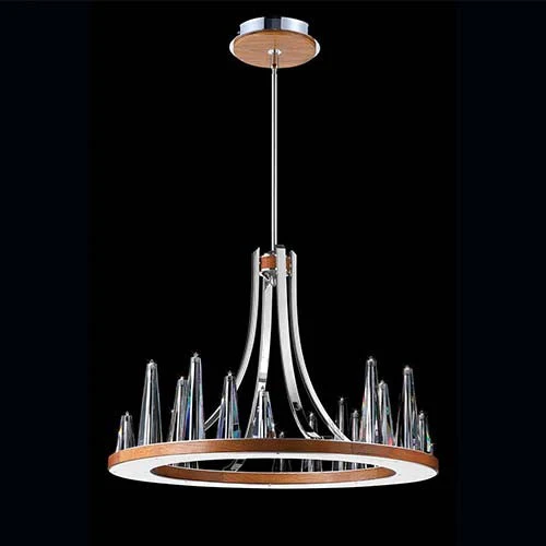 Chrome 20-Light 29.5-Inch Wide Chandelier with Clear Glass - Image 1