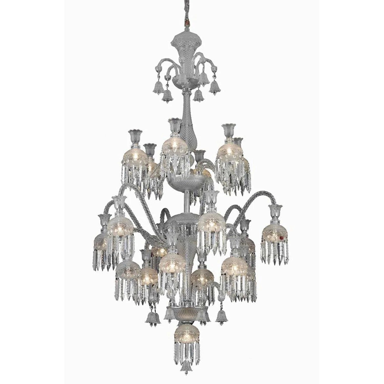 Light Chandelier with Elegant Cut Crystal - Image 1