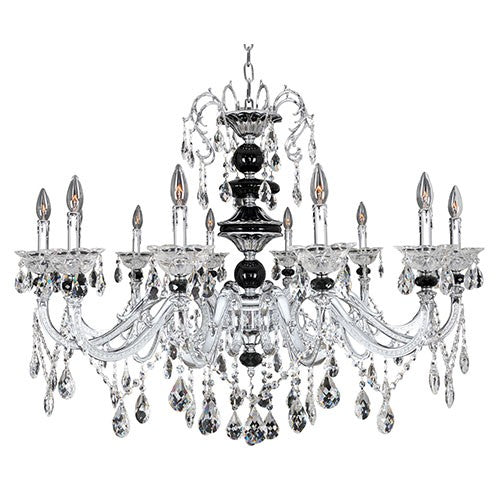 Faure Chrome 10-Light Chandelier with Firenze Clear Crystal - Image 1