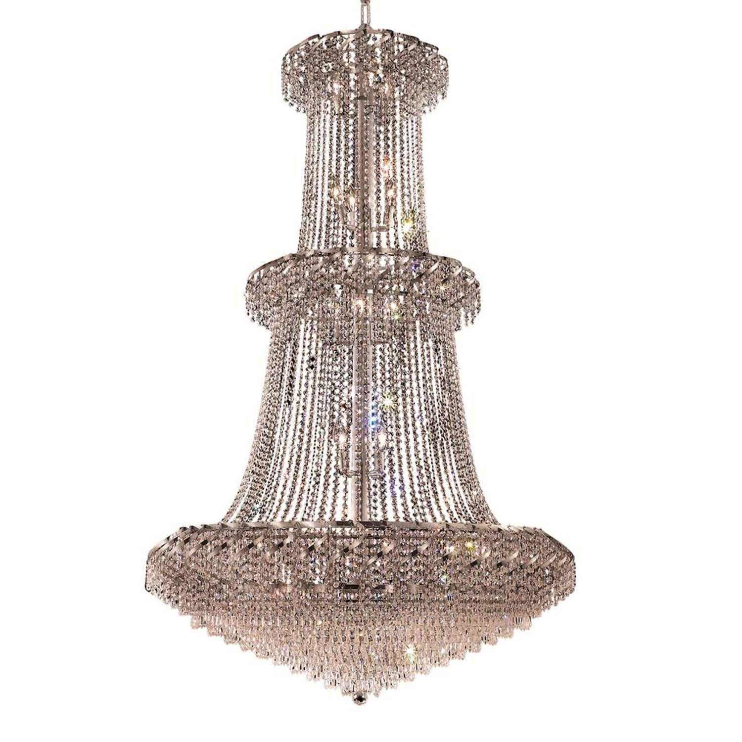Belenus Chrome Thirty-Two Light 42-Inch Chandelier with Royal Cut Clear Crystal - Image 1