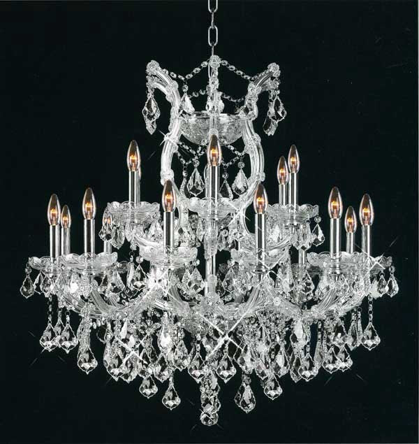 Maria Theresa chandelier dressed with fantastic crystal in polished chrome finish - Image 1
