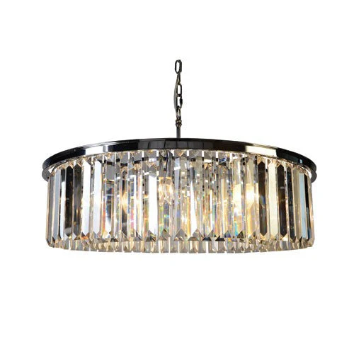 Nickel Eight-Light Chandelier - Image 1