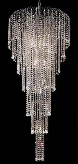 11 Lights crystal chandelier in chrome finish - Image 1