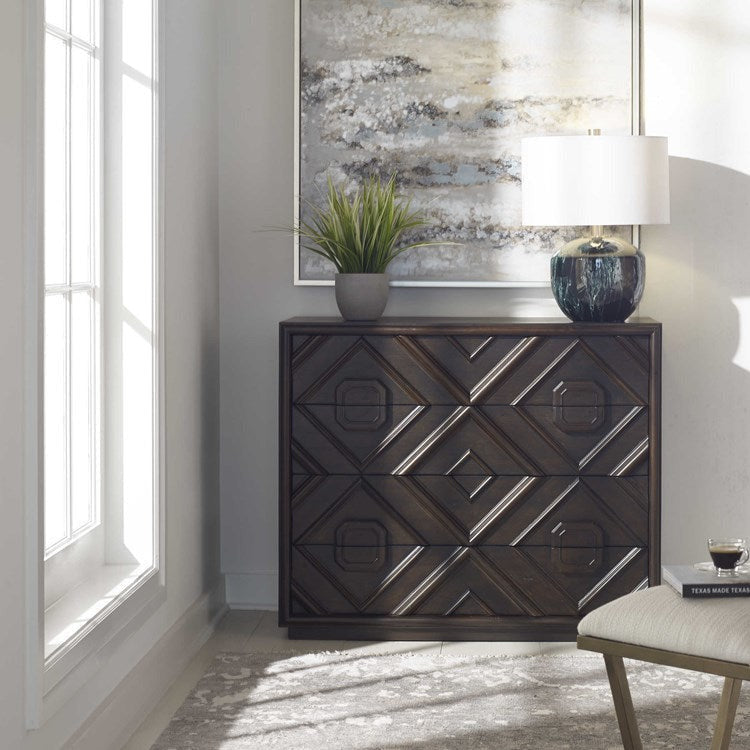 Uttermost Mindra Transitional 4 Drawer Accent Chest - Image 3