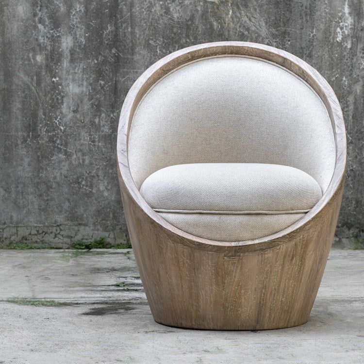 Uttermost Noemi Flax Linen Accent Chair - Image 3