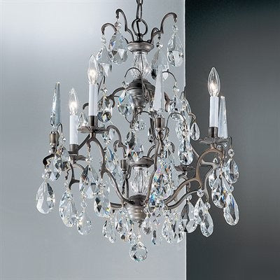 polished chrome 4 light Versailles Crystal Chandelier - Image 1