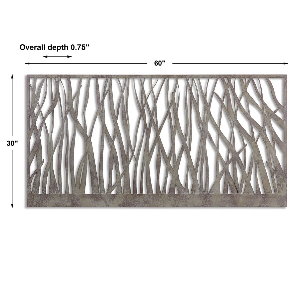 Uttermost Amadahy Rust Olive with Aged Gray Metal Wall Decor - Image 3