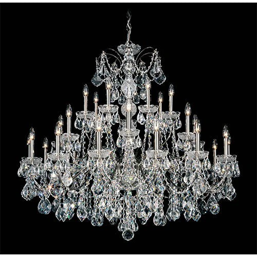 Light Chandelier with Clear Hand Cut Crystal - Image 1