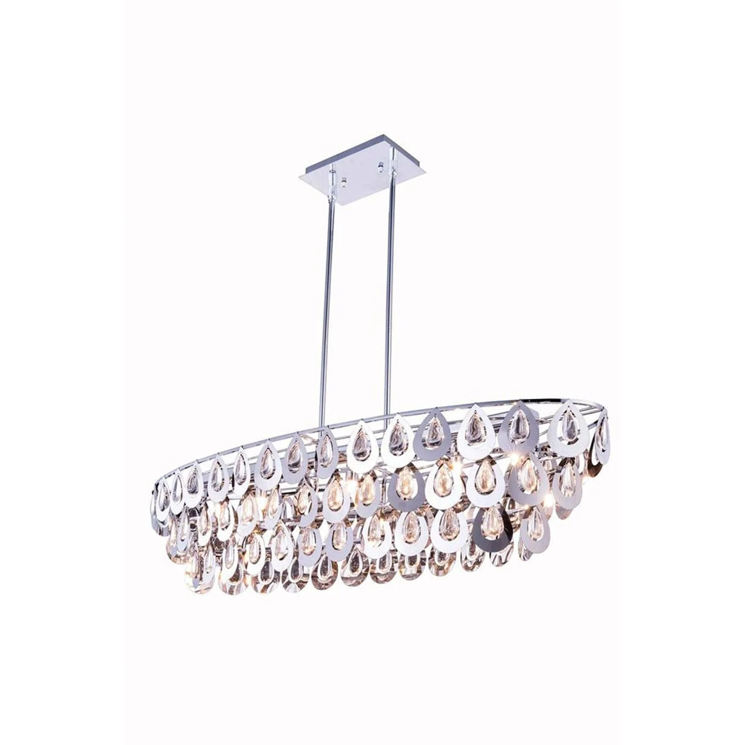 Sophia Chrome Seven-Light Pendant with Royal Cut Crystal - Image 1
