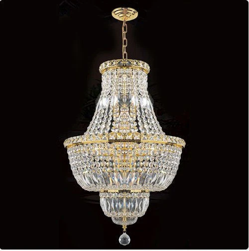 12-Light GoldFinish with Clear-Crystals Chandelier - Image 1