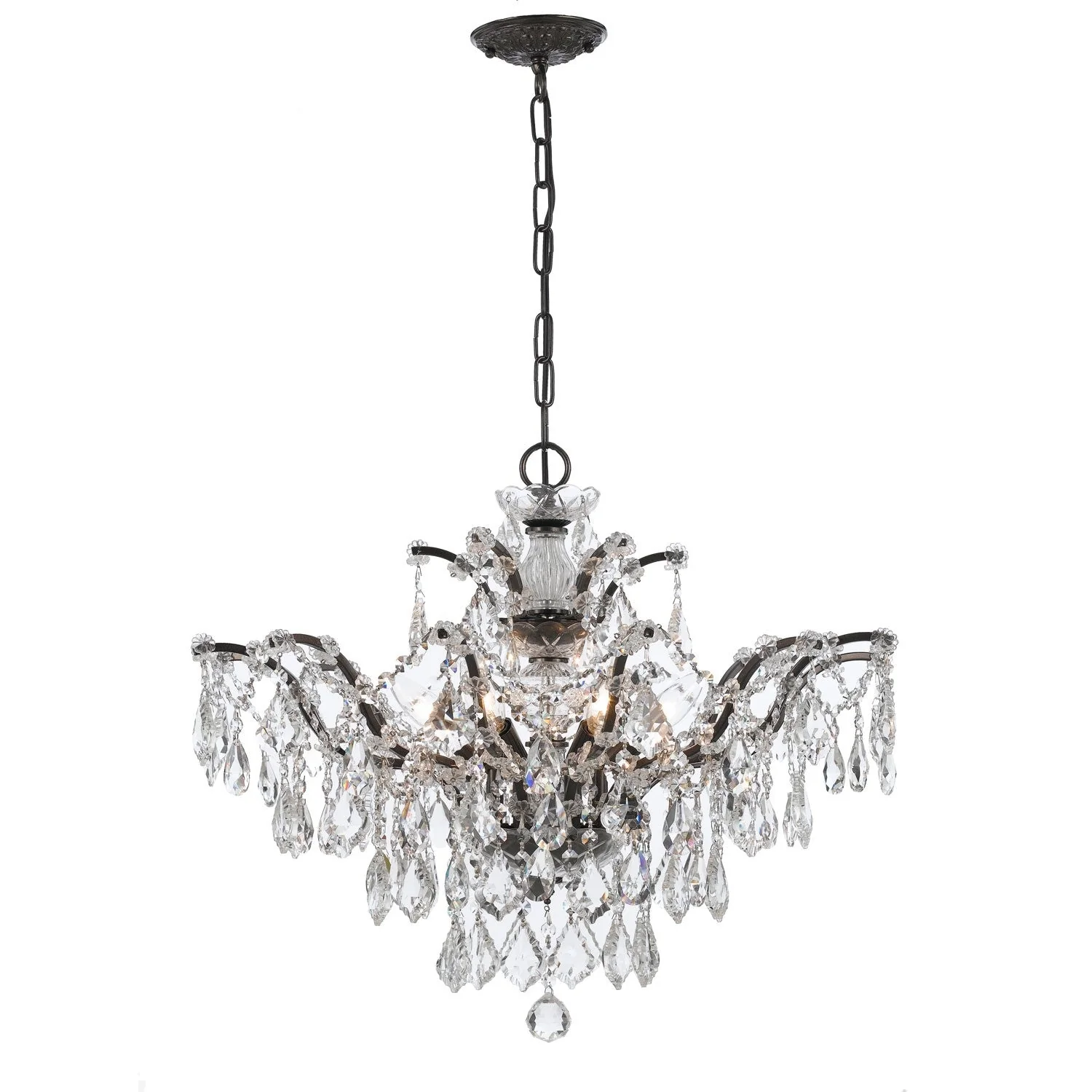 Group Filmore Vibrant Bronze Six Light Swarovski Spectra Chandelier - Image 1