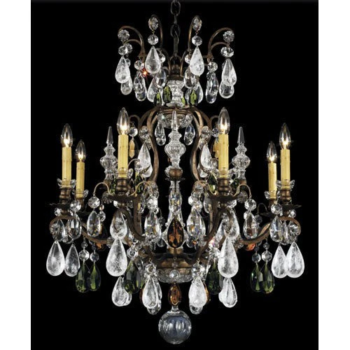 Smoke Topaz Crystal Rock Crystal Chandelier, 26.5W x 32H x 26.5D - Image 1