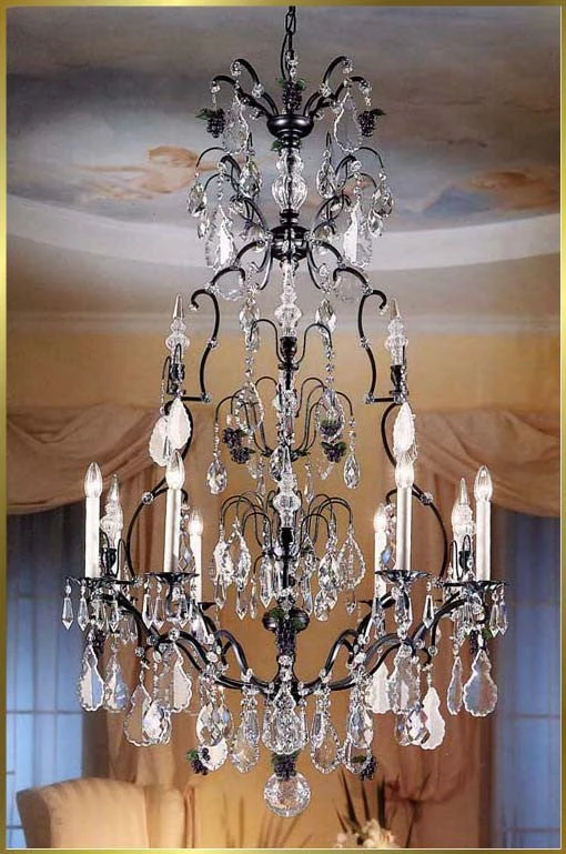 8 Light Versailles crystal Chandeliers in matt black finish - Image 1