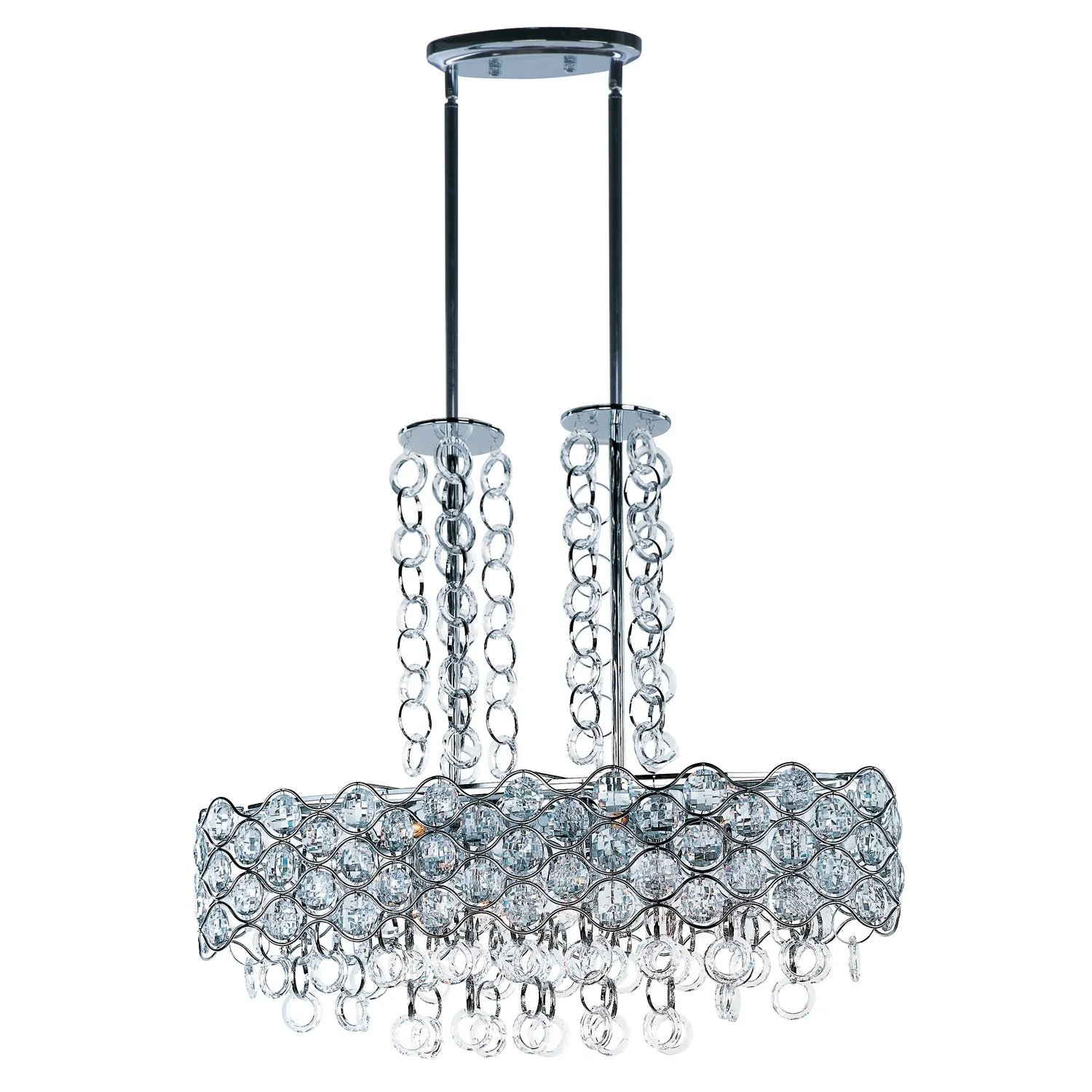 International Cirque Polished Chrome 12-Light Island Pendant - Image 1