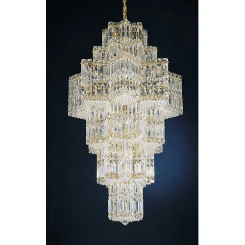 Gold 35-Light Clear Gemcut Pendant, 22.5W x 41.5H x 22.5D - Image 1
