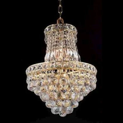 5 Light gold crystal chandelier dress with crystal ball - Image 1