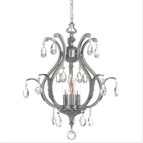 Three-Light Convertible Mini Chandelier withSWarovskiSpectra Crystals - Image 1