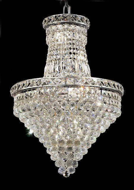 12 Light chrome crystal chandelier dress with crystal ball - Image 1