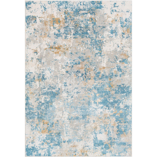 Surya Rugs Aisha Collection Light Blue, Mustard, Light Gray & Off White Area Rug AIS-2302 - Image 1