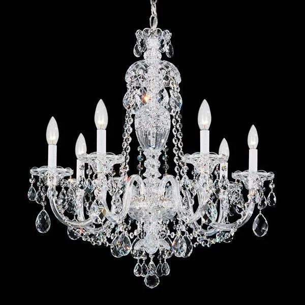 Polished chrome 7 Light Bohemian crystal Chandelier - Image 1