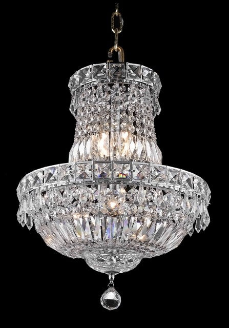 6 Light chrome crystal chandelier Chrome plated - Image 1