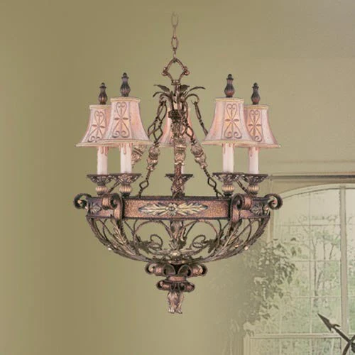Pamplona Palacial Bronze Five-Light Chandelier - Image 1