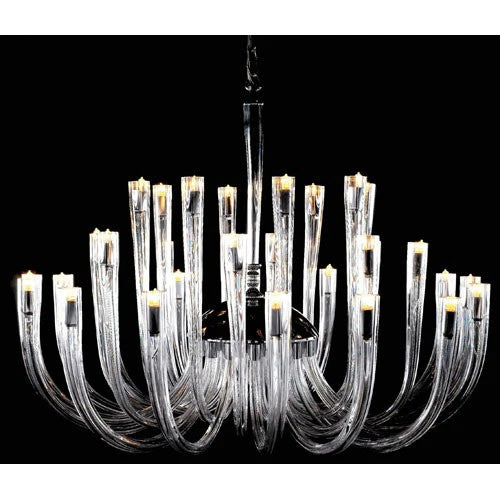 Metropolitan Chrome and Clear Glass 32-Light Chandelier - Image 1