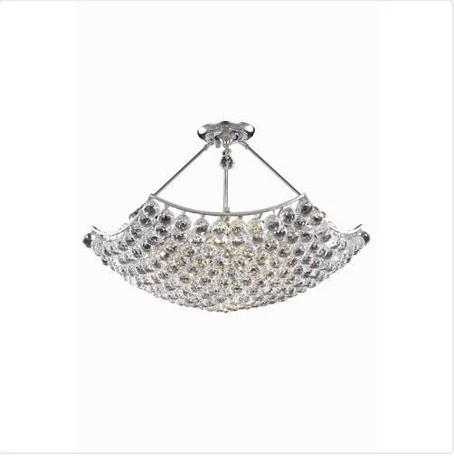 Chrome Twelve-Light Chandelier with Clear Royal Cut Crystals - Image 1