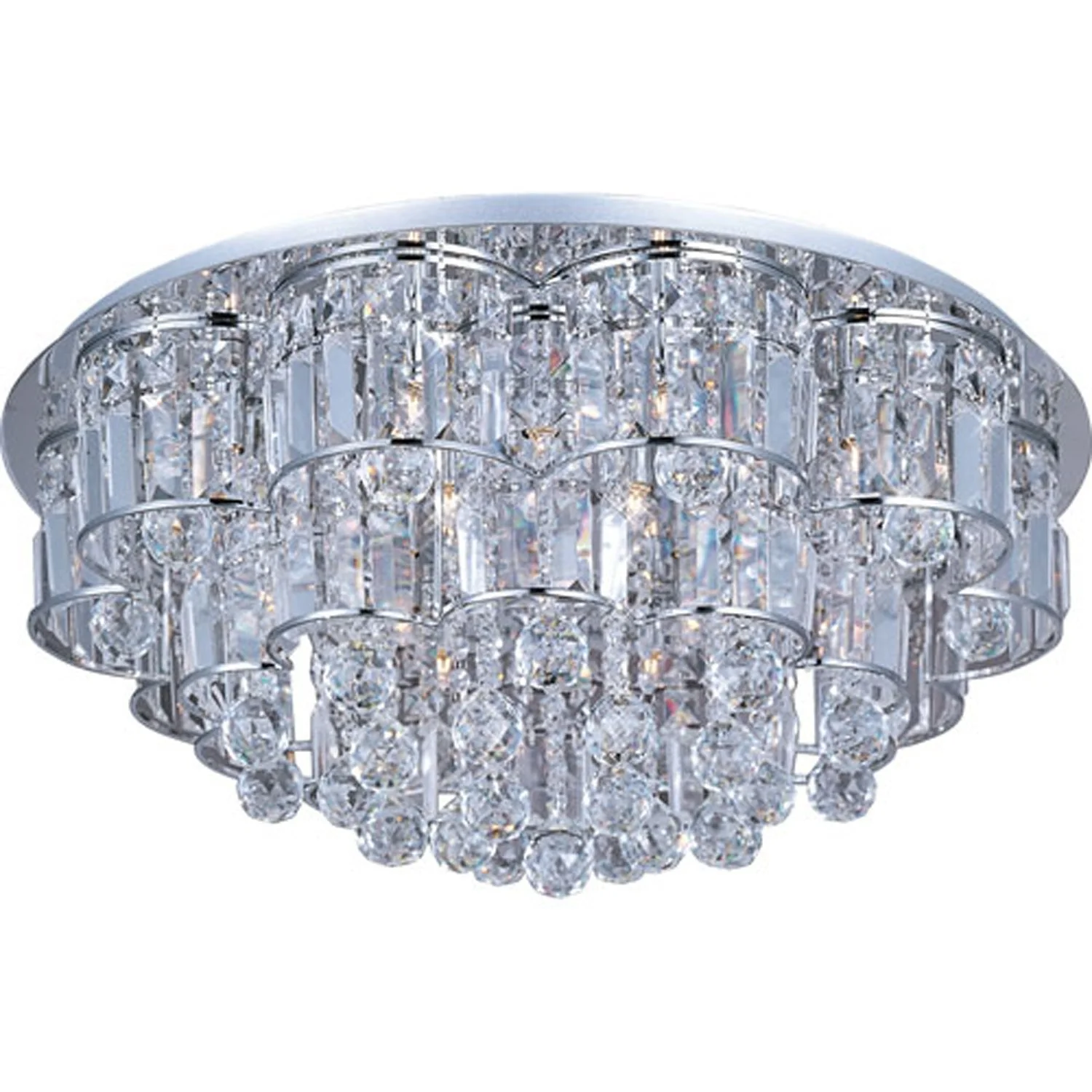 ET2 Bangle Polished Chrome Twenty-Light Flush Mount - Image 1