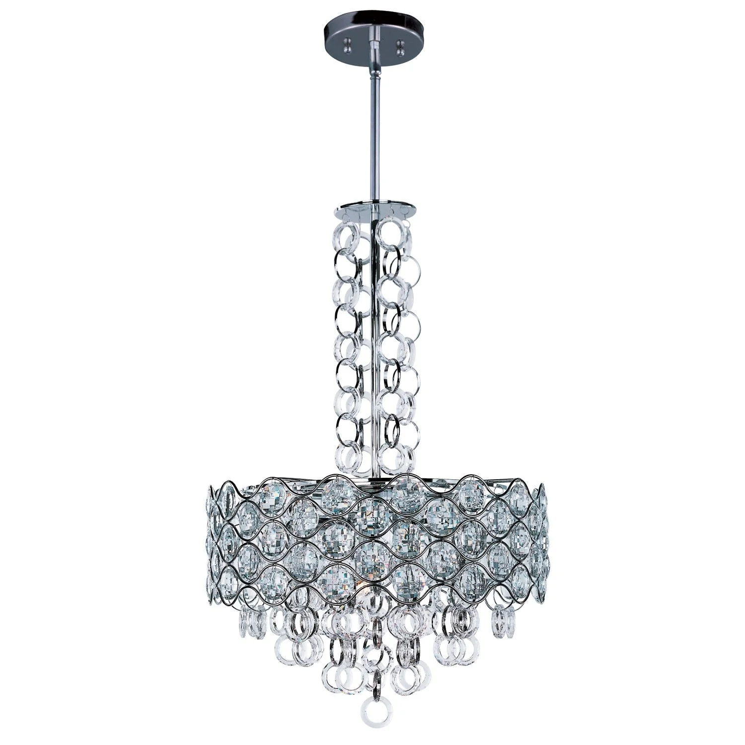 International Cirque Polished Chrome Eight-Light Single Pendant - Image 1