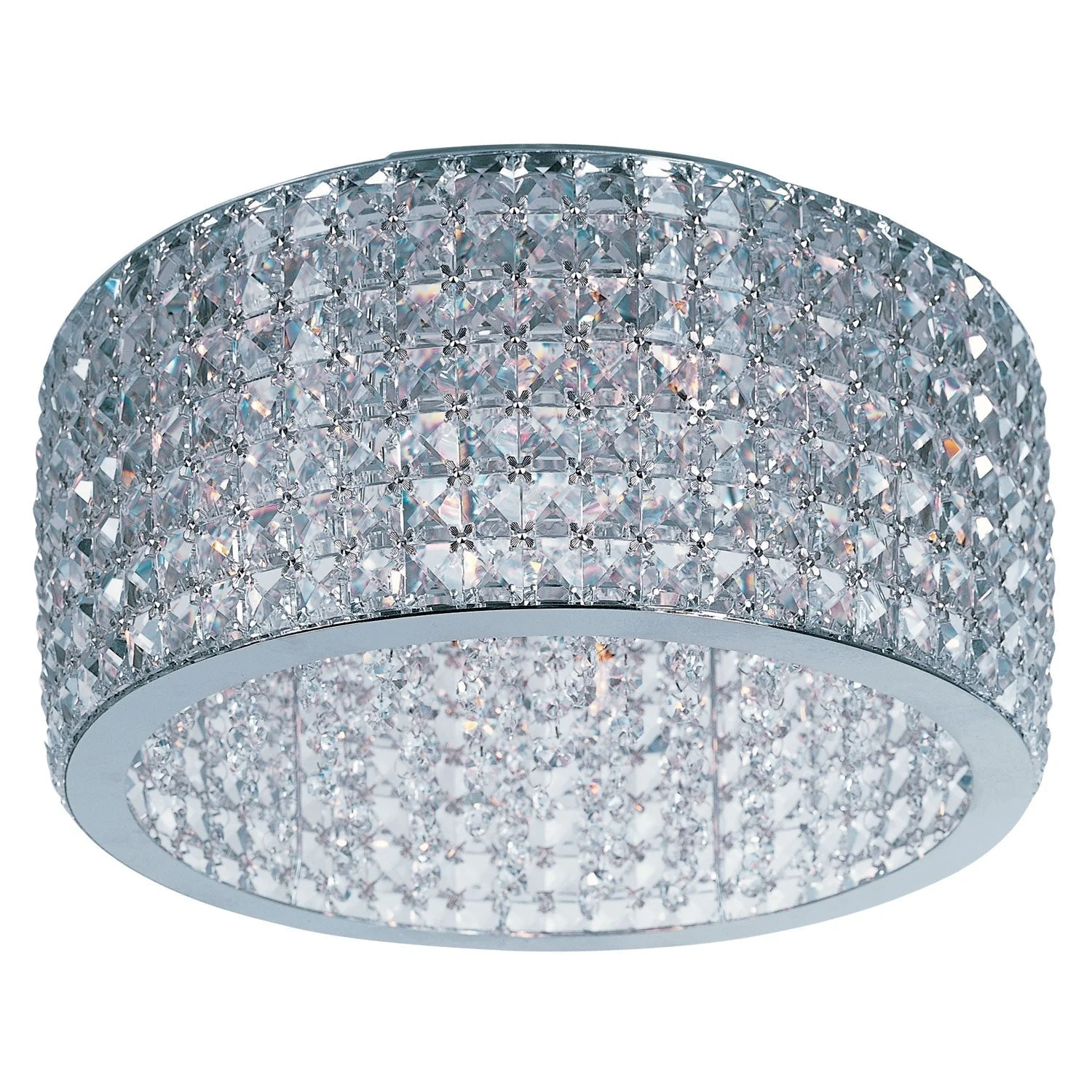 Polished Chrome Nine-Light Flush Mount - Image 1