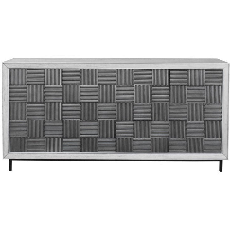 Uttermost Checkerboard 4 Door Cabinet - Image 2