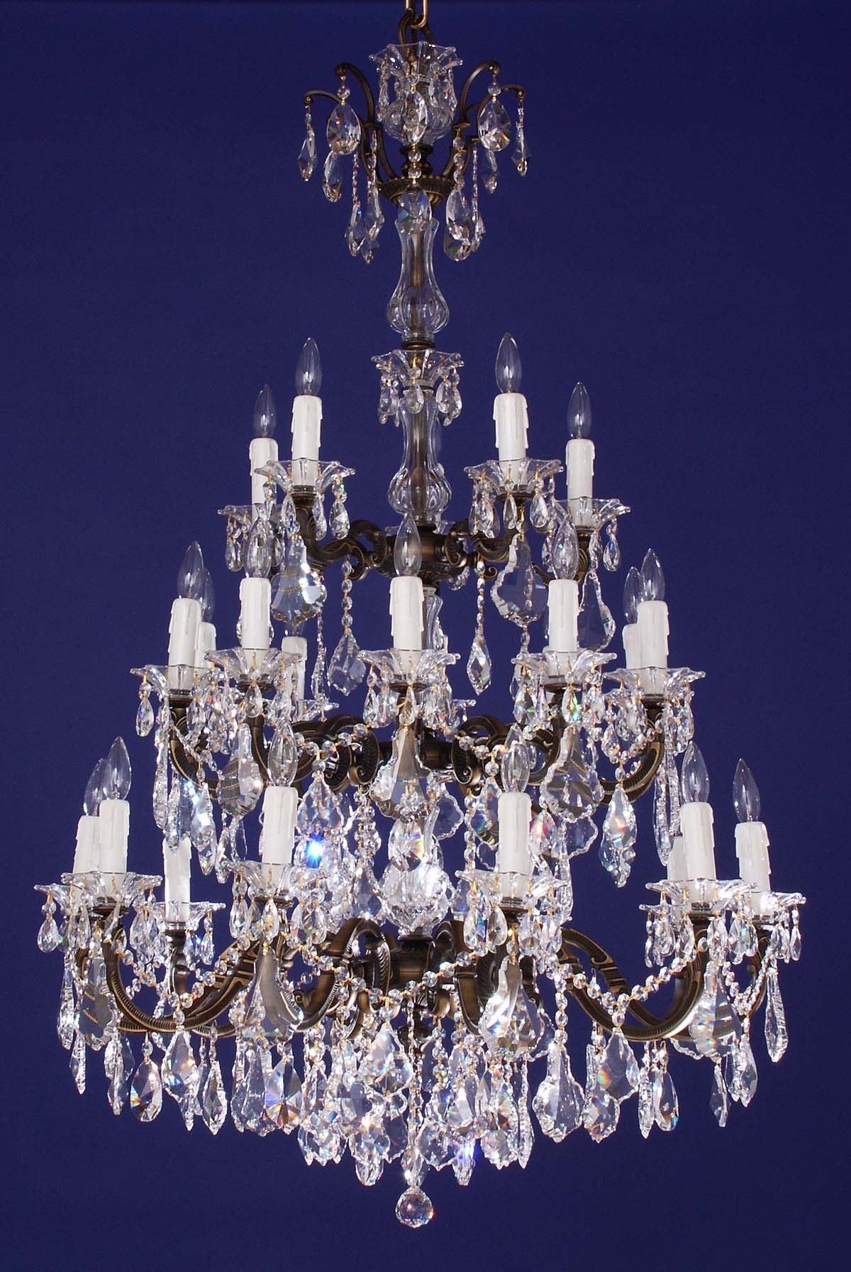 25 lights crystal chandelier in Antique Bronze finish - Image 1