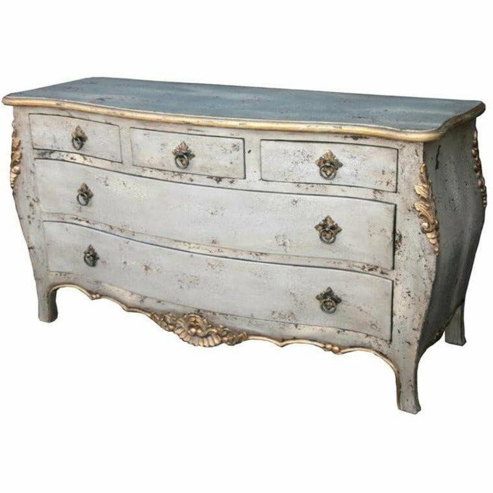 Casa Bonita Peruvian Hand-Painted Carved Wood Plata Dresser - Image 1