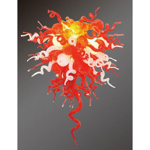 Art Glass Colorful Classic Red Love Large Chandelier - Image 1