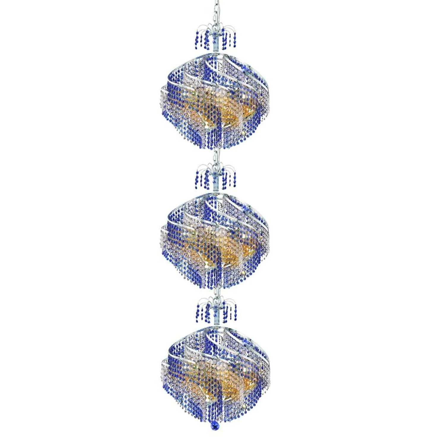 Chrome 30-Light Chandelier with Royal Cut Crystal - Image 1