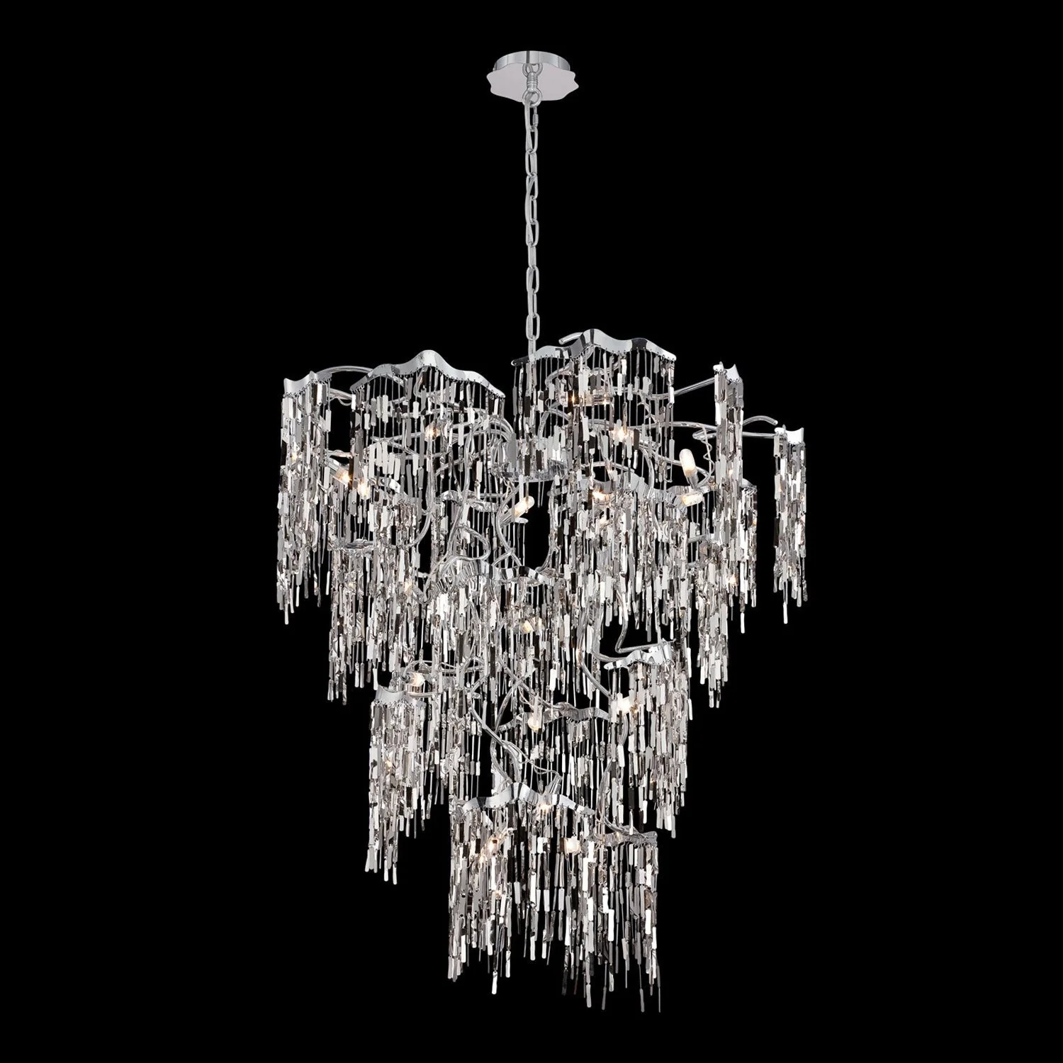 Chrome 31-Inch 14-Light Chandelier - Image 1