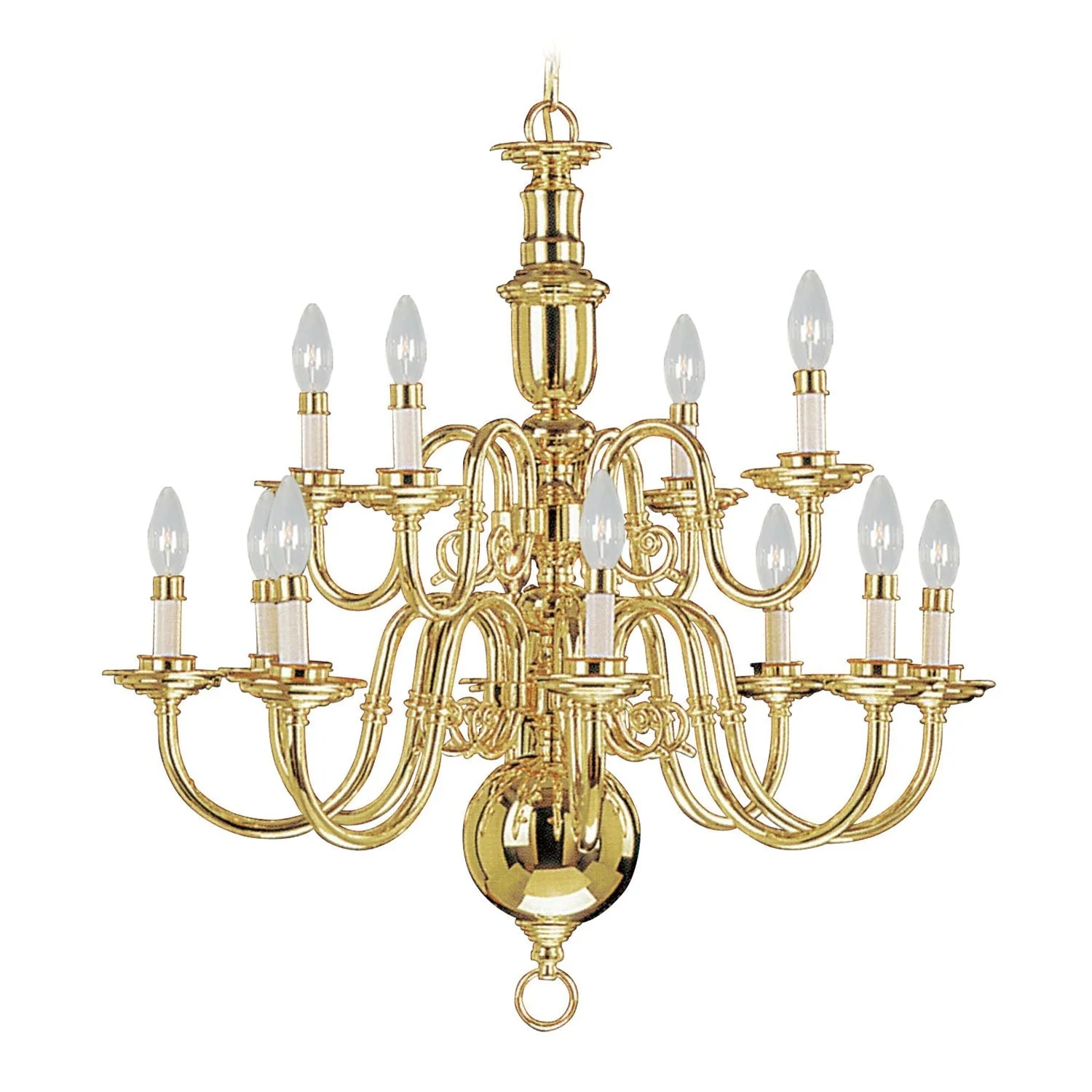 Beacon Hill Twelve-Light Polished Brass Chandelier - Image 1