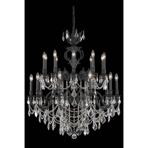 Marseille Dark Bronze Twenty-Light Chandelier with Clear Royal Cut Crystals - Image 1