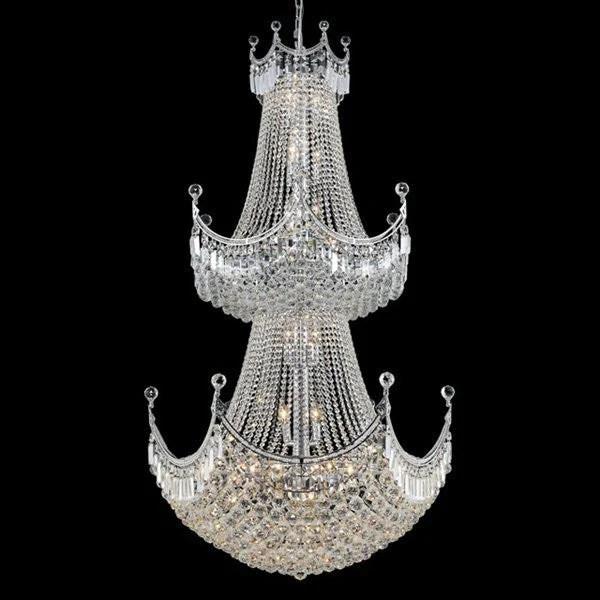 Polished chrome 36 Light large crystal Chandelier - Image 1