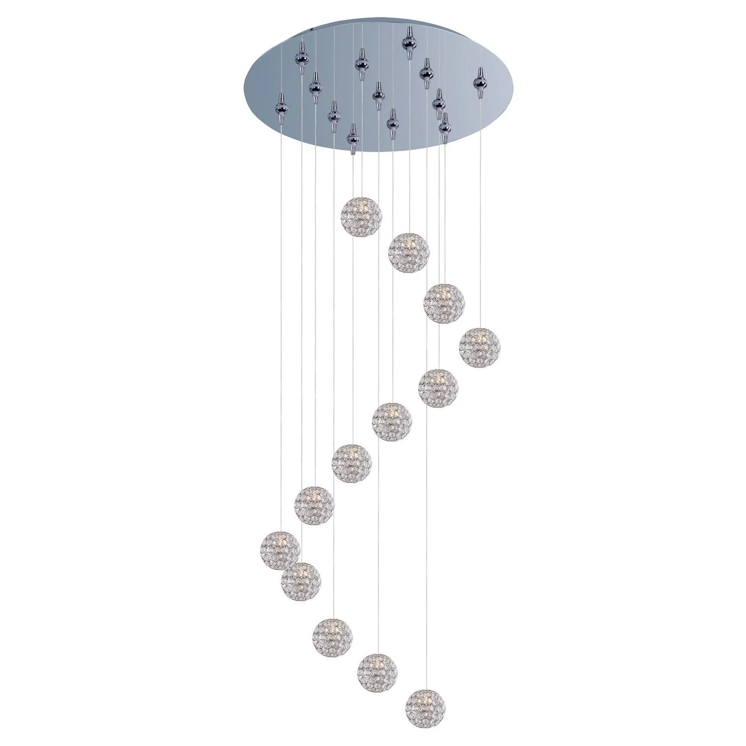 Polished Chrome Thirteen-Light RapidJack Pendant - Image 1