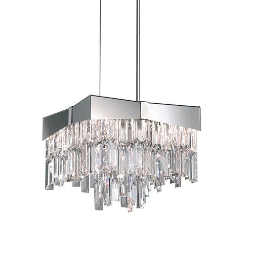 Stainless Steel Four-Light Small Bar Pendant with Clear Swarovski Element Crystal - Image 1