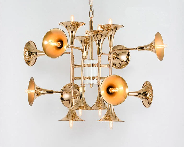 Unique Tumpet Shape Hanging Chandelier - Image 1