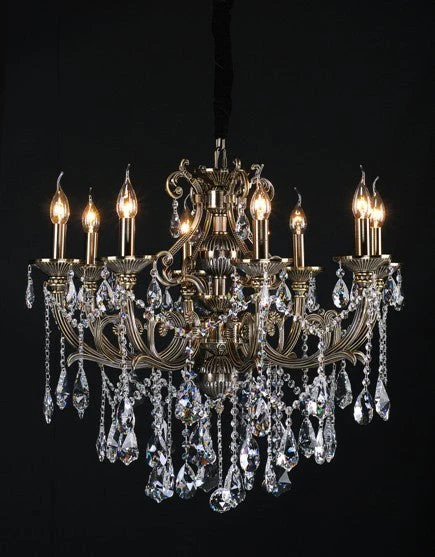 Gold plated 8 Light Zinc Alloy crystal Chandelier - Image 1
