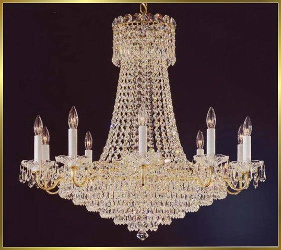20 lights crystal chandelier in gold plated finish - Image 1